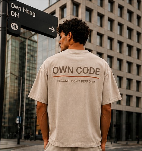 BEIGE ACID WASH TEE